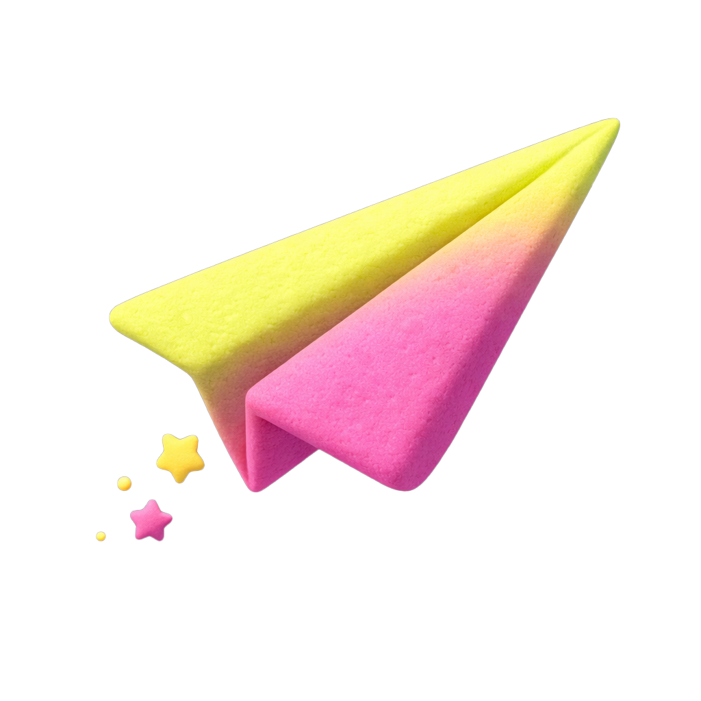 Paper plane illustration for getting in touch