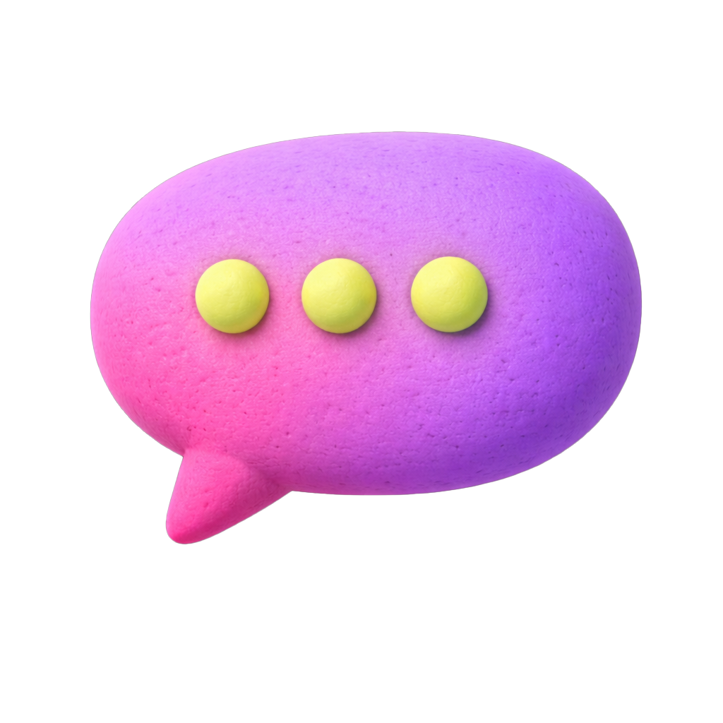 Speech bubble illustration for creator buzz